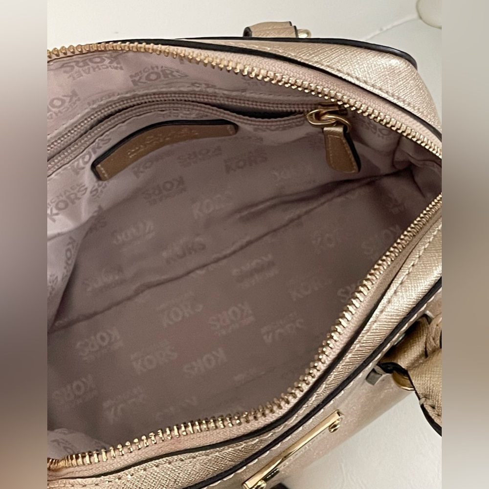 Michael Kors Gold metallic satchel bag - Picture 8 of 13